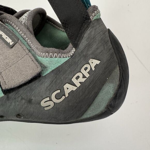 Scarpa Origin Climbing Shoes Green/Black Size EU 39 Wm. 7.5/Men 6.5 Hook & Loop - Picture 9 of 9
